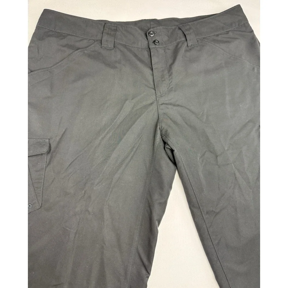 Columbia Womens Omni Shade Hiking‎ Pants Size 14 Black Outdoor Cargo